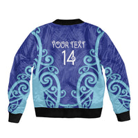 Northland Custom Rugby New Zealand Bomber Jacket Aotearoa Maori Pukana Tiki Mascot