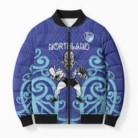 Northland Custom Rugby New Zealand Bomber Puffer Jacket Aotearoa Maori Pukana Tiki Mascot