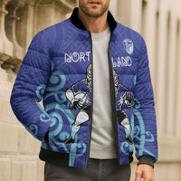Northland Custom Rugby New Zealand Bomber Puffer Jacket Aotearoa Maori Pukana Tiki Mascot