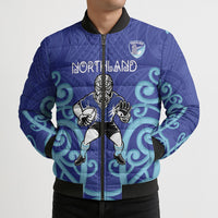 Northland Custom Rugby New Zealand Bomber Puffer Jacket Aotearoa Maori Pukana Tiki Mascot
