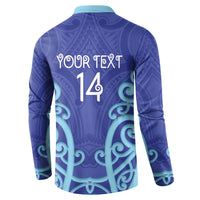Northland Custom Rugby New Zealand Button Sweatshirt Aotearoa Maori Pukana Tiki Mascot