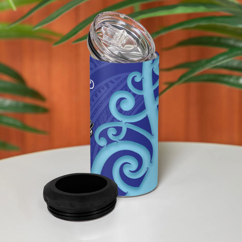 Northland Rugby New Zealand 4 in 1 Can Cooler Tumbler Aotearoa Maori Pukana Tiki Mascot