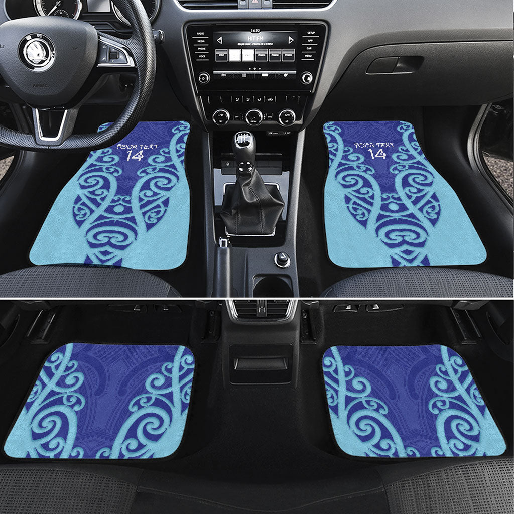 Northland Custom Rugby New Zealand Car Mats Aotearoa Maori Pukana Tiki Mascot