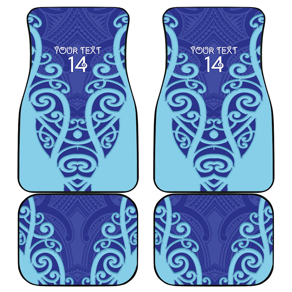 Northland Custom Rugby New Zealand Car Mats Aotearoa Maori Pukana Tiki Mascot