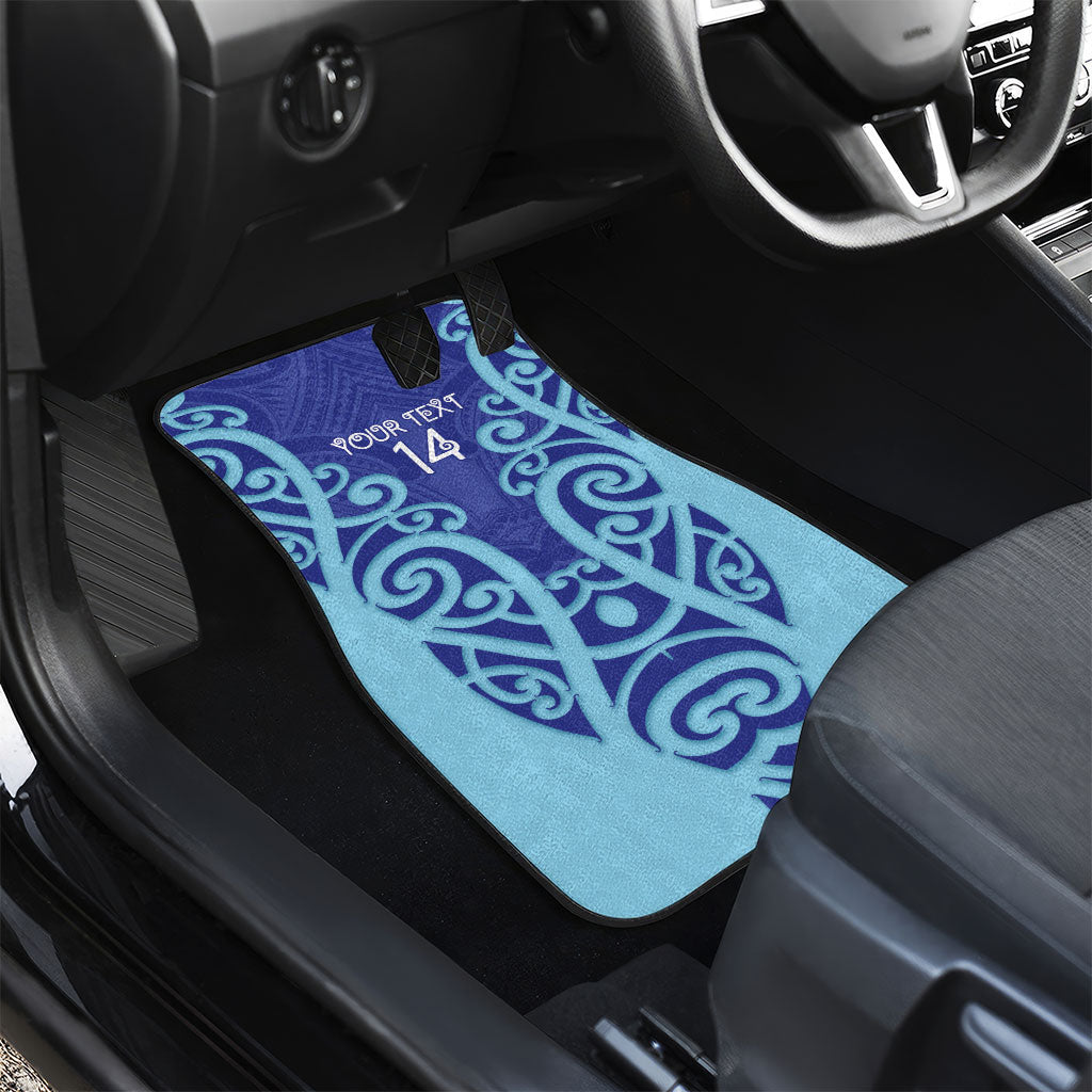 Northland Custom Rugby New Zealand Car Mats Aotearoa Maori Pukana Tiki Mascot