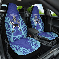 Northland Custom Rugby New Zealand Car Seat Cover Aotearoa Maori Pukana Tiki Mascot