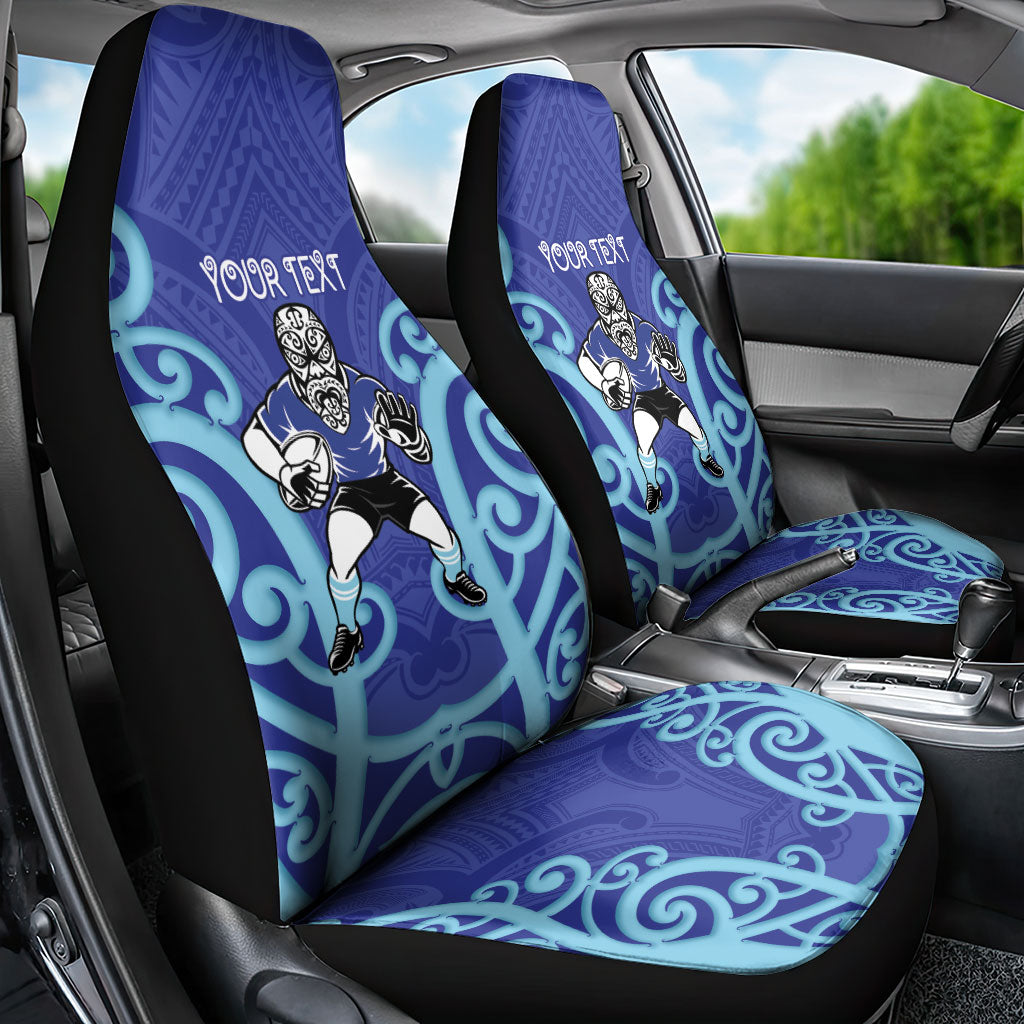 Northland Custom Rugby New Zealand Car Seat Cover Aotearoa Maori Pukana Tiki Mascot