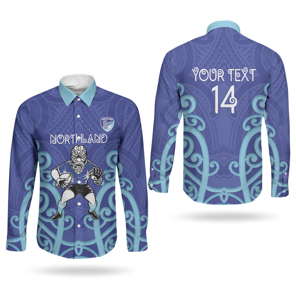 Northland Custom Rugby New Zealand Couples Matching Off Shoulder Maxi Dress and Long Sleeve Button Shirt Aotearoa Maori Pukana Tiki Mascot