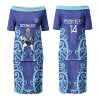 Northland Custom Rugby New Zealand Couples Matching Puletasi and Long Sleeve Button Shirt Aotearoa Maori Pukana Tiki Mascot
