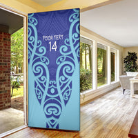 Northland Custom Rugby New Zealand Door Cover Aotearoa Maori Pukana Tiki Mascot