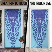 Northland Custom Rugby New Zealand Door Cover Aotearoa Maori Pukana Tiki Mascot