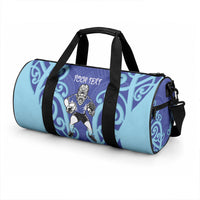 Northland Custom Rugby New Zealand Duffle Bag Aotearoa Maori Pukana Tiki Mascot