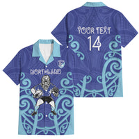 Northland Custom Rugby New Zealand Family Matching Off Shoulder Maxi Dress and Hawaiian Shirt Aotearoa Maori Pukana Tiki Mascot