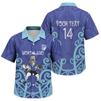 Northland Custom Rugby New Zealand Family Matching Off Shoulder Maxi Dress and Hawaiian Shirt Aotearoa Maori Pukana Tiki Mascot