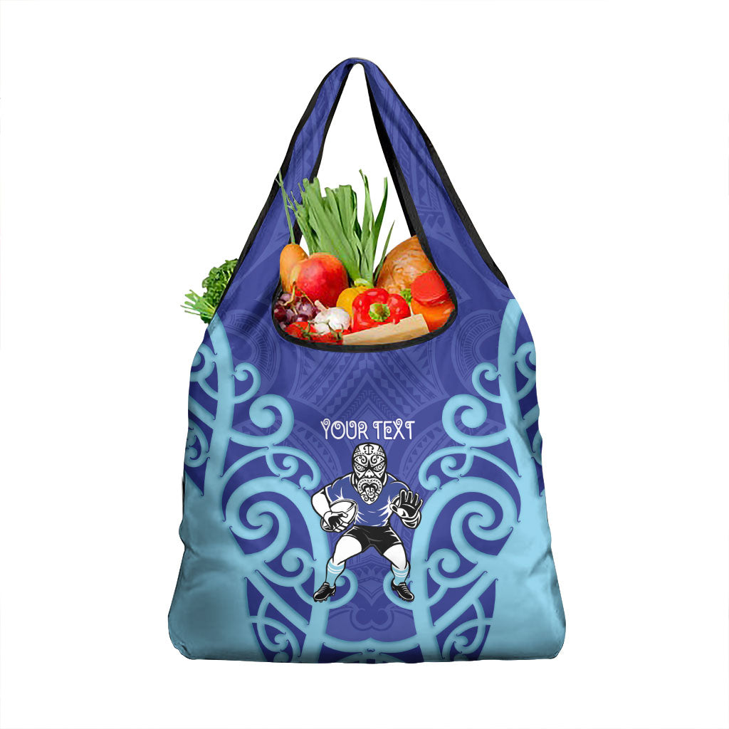 Northland Custom Rugby New Zealand Grocery Bag Aotearoa Maori Pukana Tiki Mascot