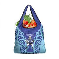 Northland Custom Rugby New Zealand Grocery Bag Aotearoa Maori Pukana Tiki Mascot