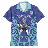 Northland Custom Rugby New Zealand Hawaiian Shirt Aotearoa Maori Pukana Tiki Mascot