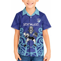 Northland Custom Rugby New Zealand Hawaiian Shirt Aotearoa Maori Pukana Tiki Mascot