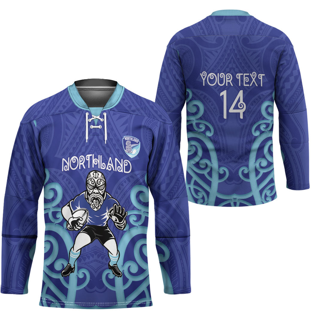Northland Custom Rugby New Zealand Hockey Jersey Aotearoa Maori Pukana Tiki Mascot
