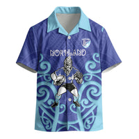 Northland Custom Rugby New Zealand Kid Hawaiian Shirt Aotearoa Maori Pukana Tiki Mascot