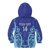 Northland Custom Rugby New Zealand Kid Hoodie Aotearoa Maori Pukana Tiki Mascot