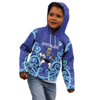 Northland Custom Rugby New Zealand Kid Hoodie Aotearoa Maori Pukana Tiki Mascot