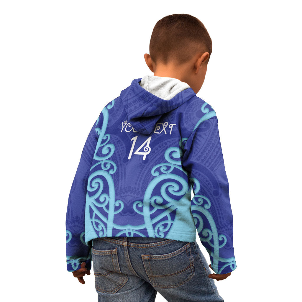 Northland Custom Rugby New Zealand Kid Hoodie Aotearoa Maori Pukana Tiki Mascot