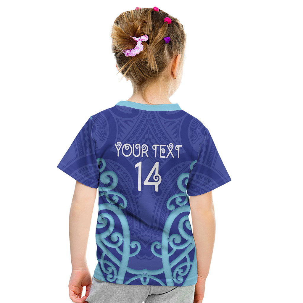 Northland Custom Rugby New Zealand Kid T Shirt Aotearoa Maori Pukana Tiki Mascot