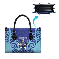 Northland Custom Rugby New Zealand Leather Bag Aotearoa Maori Pukana Tiki Mascot