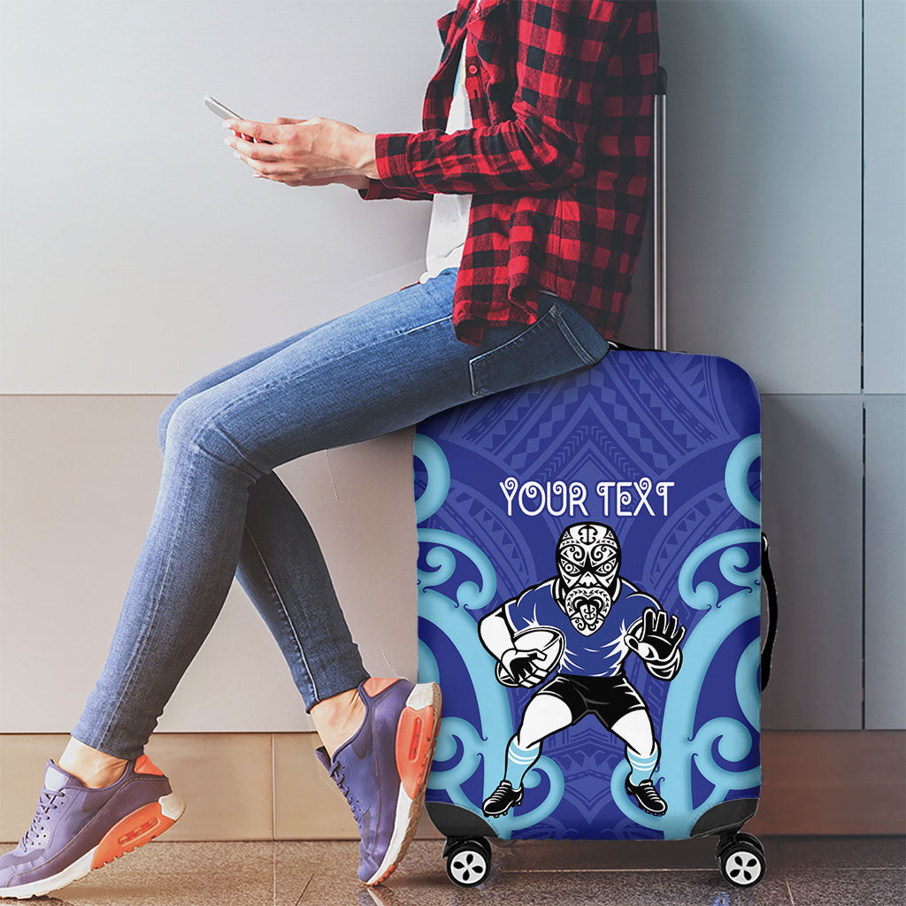 Northland Custom Rugby New Zealand Luggage Cover Aotearoa Maori Pukana Tiki Mascot
