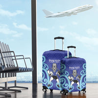 Northland Custom Rugby New Zealand Luggage Cover Aotearoa Maori Pukana Tiki Mascot