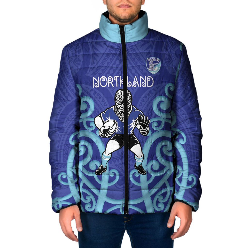 Northland Custom Rugby New Zealand Padded Jacket Aotearoa Maori Pukana Tiki Mascot