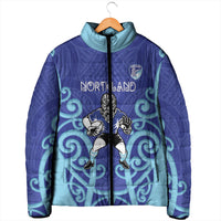 Northland Custom Rugby New Zealand Padded Jacket Aotearoa Maori Pukana Tiki Mascot