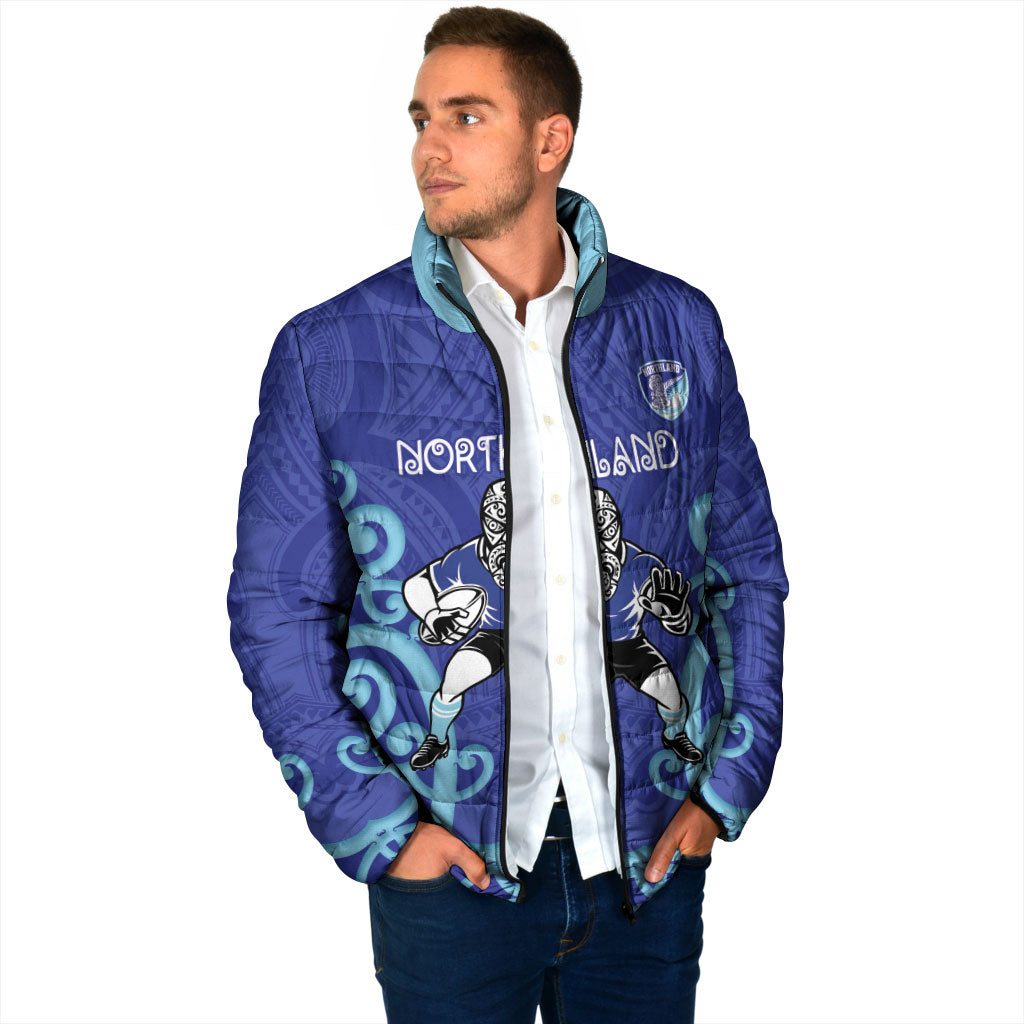 Northland Custom Rugby New Zealand Padded Jacket Aotearoa Maori Pukana Tiki Mascot