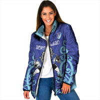 Northland Custom Rugby New Zealand Padded Jacket Aotearoa Maori Pukana Tiki Mascot