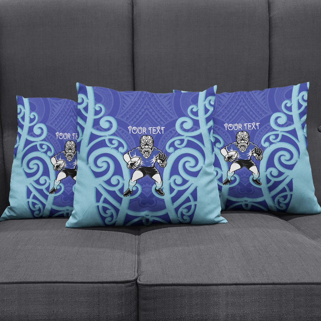 Northland Custom Rugby New Zealand Pillow Cover Aotearoa Maori Pukana Tiki Mascot