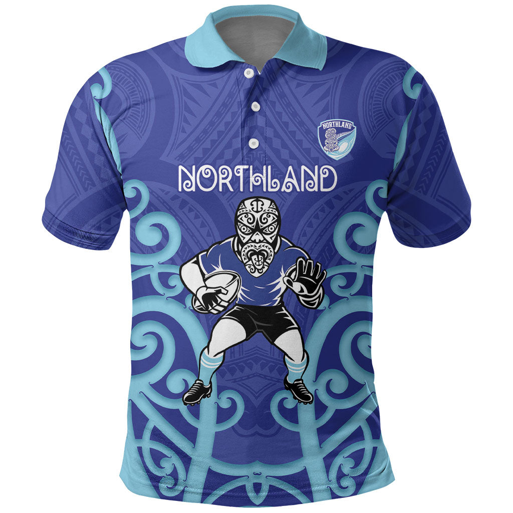 Northland Custom Rugby New Zealand Polo Shirt Aotearoa Maori Pukana Tiki Mascot