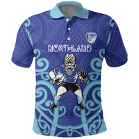 Northland Custom Rugby New Zealand Polo Shirt Aotearoa Maori Pukana Tiki Mascot