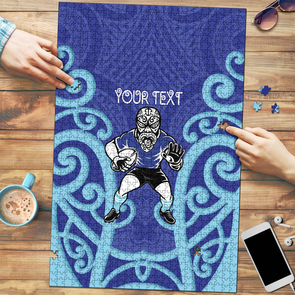 Northland Custom Rugby New Zealand Puzzle Aotearoa Maori Pukana Tiki Mascot