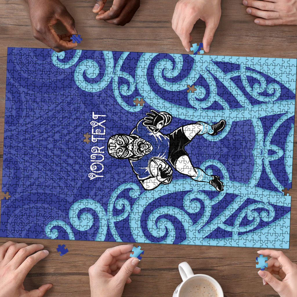 Northland Custom Rugby New Zealand Puzzle Aotearoa Maori Pukana Tiki Mascot