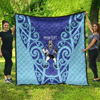 Northland Custom Rugby New Zealand Quilt Aotearoa Maori Pukana Tiki Mascot