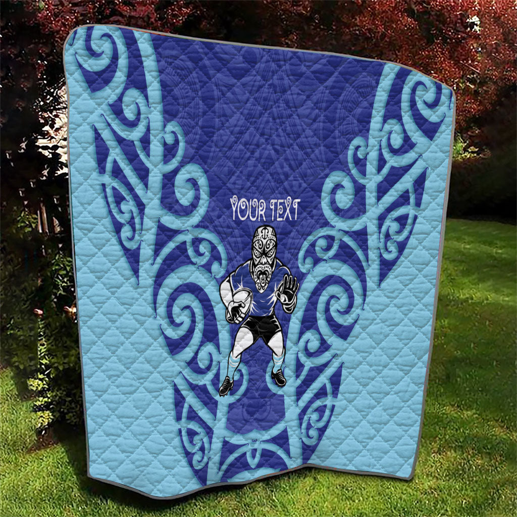 Northland Custom Rugby New Zealand Quilt Aotearoa Maori Pukana Tiki Mascot