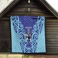 Northland Custom Rugby New Zealand Quilt Aotearoa Maori Pukana Tiki Mascot