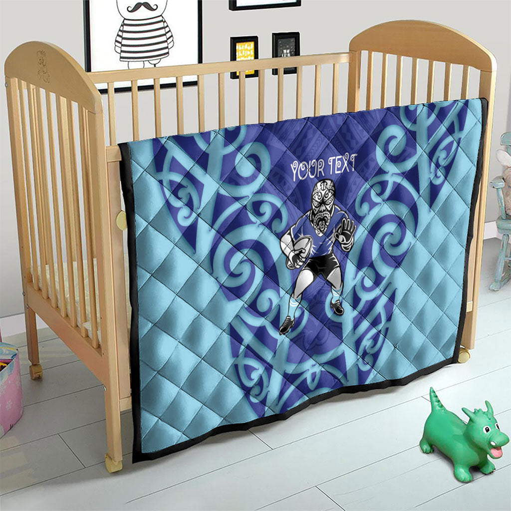 Northland Custom Rugby New Zealand Quilt Aotearoa Maori Pukana Tiki Mascot