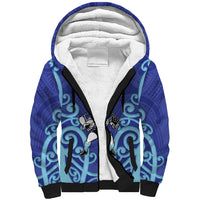 Northland Custom Rugby New Zealand Sherpa Hoodie Aotearoa Maori Pukana Tiki Mascot