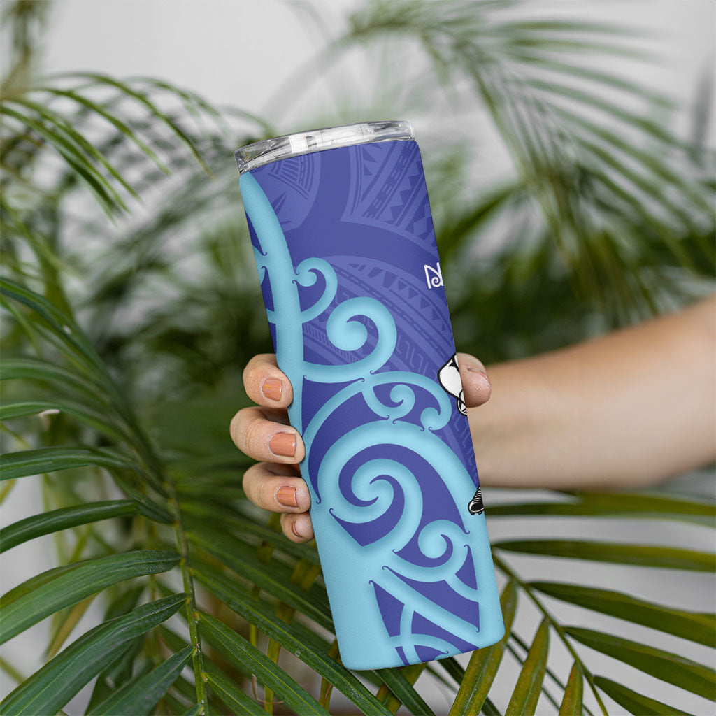 Northland Rugby New Zealand Skinny Tumbler Aotearoa Maori Pukana Tiki Mascot