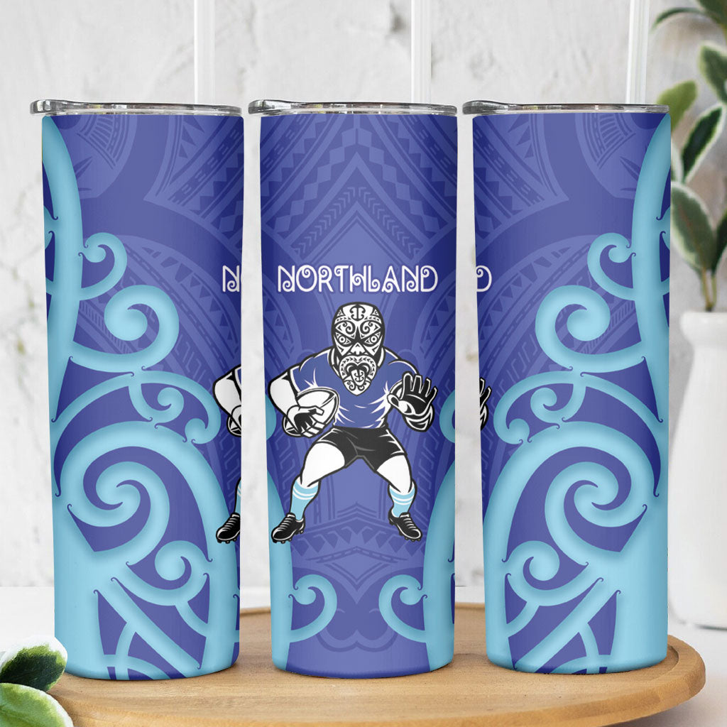 Northland Rugby New Zealand Skinny Tumbler Aotearoa Maori Pukana Tiki Mascot