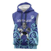 Northland Custom Rugby New Zealand Sleeveless Hoodie Aotearoa Maori Pukana Tiki Mascot