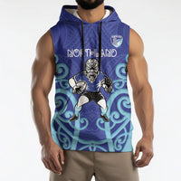 Northland Custom Rugby New Zealand Sleeveless Hoodie Aotearoa Maori Pukana Tiki Mascot