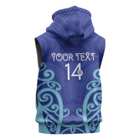 Northland Custom Rugby New Zealand Sleeveless Zip Hoodie Aotearoa Maori Pukana Tiki Mascot
